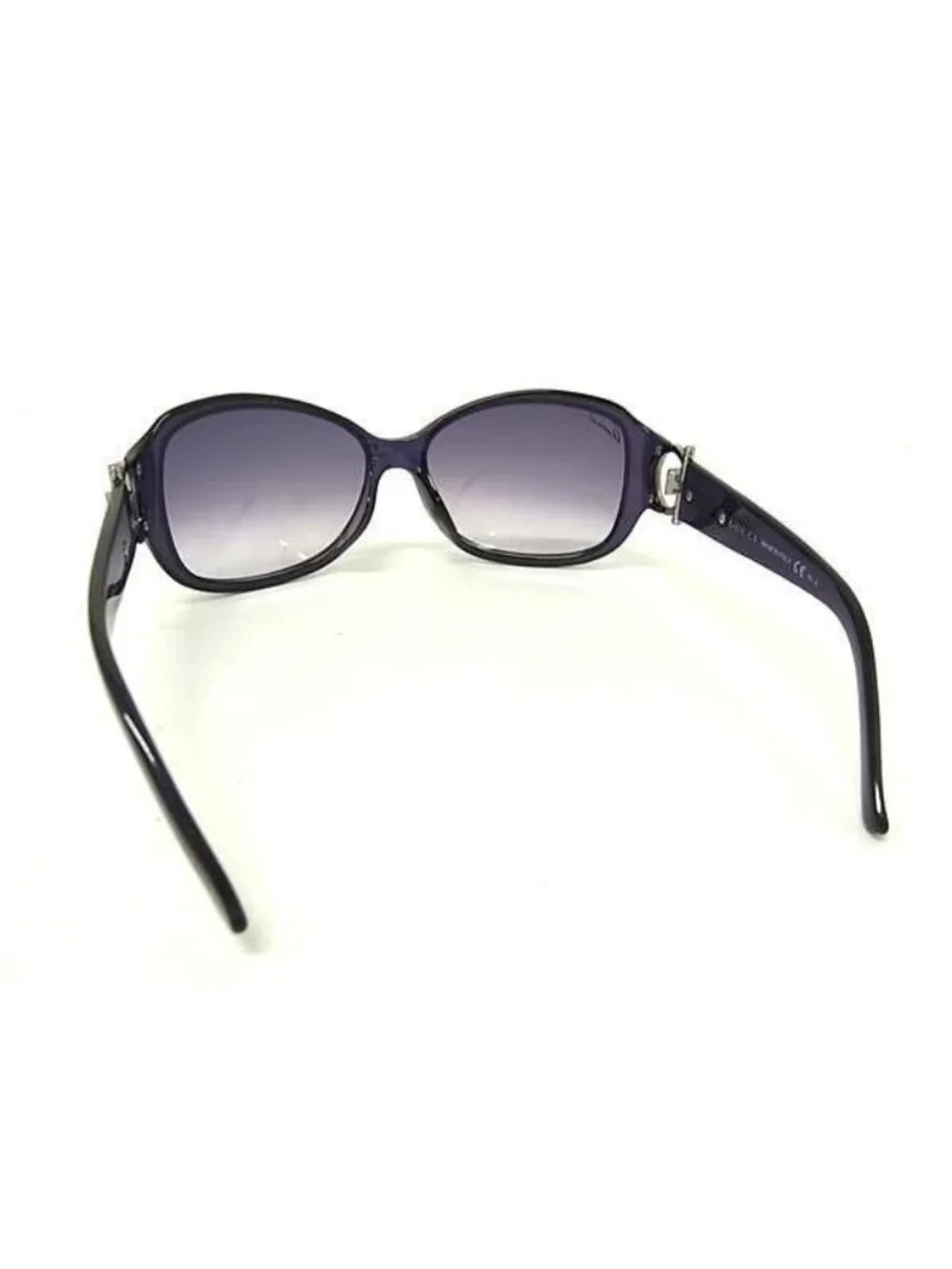 Gucci Sunglasses S Purple Lens Clear Gradation Acetate Rhinestone Eyewear